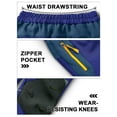 thumbnail image 6 of POENTAB Kids Boy's Snow Water Resistant Pants Youth Fleece Lind Hiking Softshell Warm Insulated Trousers Blue Size 11-13, 6 of 7
