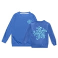 thumbnail image 4 of PMVFHDE Chandail en Molleton en Solde pour Filles Mode Décontractée Imprimé à Manches Longues Bleu,160, 4 of 5