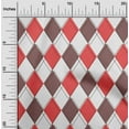 thumbnail image 2 of oneOone Rayon Red Fabric Check Argyle Sewing Craft Projects Fabric Prints By Yard 56 Inch Wide, 2 of 4