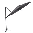 thumbnail image 4 of CorLiving 9.5ft Offset Tilting and Rotating Outdoor Umbrella with Aluminum and Steel Frame and Durable Canopy, Grey, 4 of 9