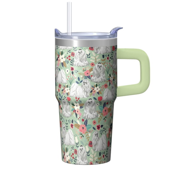 20OZ Dog Paw Lightweight Tumbler with Handle Insulated Stainless Steel Cup Great Dog Lover Gifts Unique Birthday Christmas Presents for Women Men Perfect for Travel and Outdoor Trips