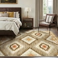 thumbnail image 2 of KoshiMe 5'x7' Area Rugs for Living Room, Machine Washable Rugs Non-Slip, Low Pile Soft Print Pattern Western Rug for Bedroom, Dining Room, Office, Camel, 2 of 9