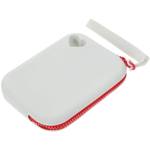 Worgeous Portable Silicone Coin Purse Outdoor Storage Bag Minimalist Change Purse Zippered Small Wallet for Women Men Size L Grey