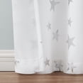 thumbnail image 4 of Hopscotch Jacob Star Foil Room Darkening Curtain Panel Pair 38"x84" - White/ Silver, 4 of 5
