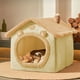 thumbnail image 4 of Casa de perro plegable de interior suave, cama caliente para gatos y perros, con cojín para perros y gatos pequeños, medianos y grandes, 4 of 9