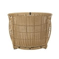 thumbnail image 6 of Primo Outdoor Wicker Standing Basket Chair with Cushion, Light Brown and Beige, 6 of 10