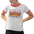 thumbnail image 2 of Praying Moms Club Ringer Tee Shirt Unisex Large White/Red, 2 of 5