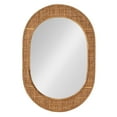 thumbnail image 6 of Creative Co-Op Oval Bamboo and Rattan Framed Wall Mirror, Natural, 6 of 7