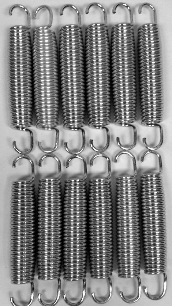 BouncePro 7&quot; Replacement Trampoline Springs, Silver (12 Count)