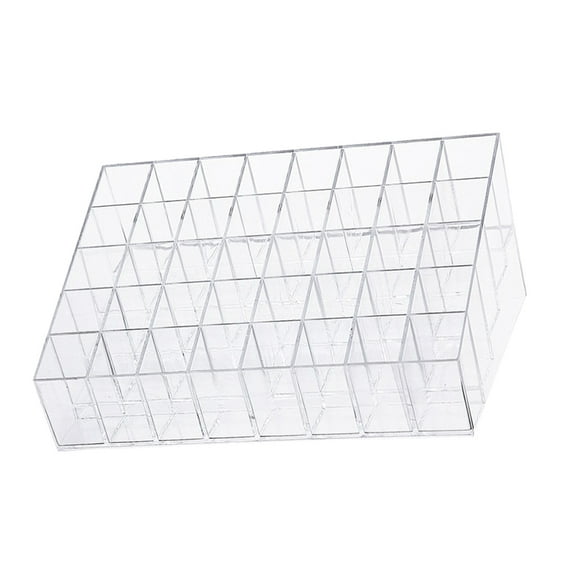 OUNONA  40 -Slot Nail Polish Organizer Case Grid Lipstick Stand Rack