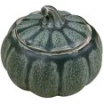 thumbnail image 1 of Caja de té de cerámica china Cajas en forma de calabaza de té Tumba de tetera; Tarro de almacenamiento de alimentos de regalo de té Caddy (verde). Afortunado Sencillez, 1 of 5