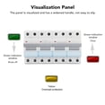 thumbnail image 3 of Dual Power Manual Transfer Switch, Overload Protection Silver Contact Flame Retardant DIN Rail Mount 400VAC 4P MTS Power Transfer Switch  for RV 63A,100A,125A, 3 of 7