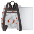 thumbnail image 3 of Disketp Koi Fish Corals,Spring Summer Mochila de Cuero para Mujer, Bolso de Espalda Antirrobo con Estilo para Viaje, Trabajo y Uso Diario, 3 of 4