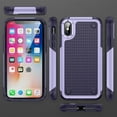 thumbnail image 2 of Nalacover iPhone XS / X Case, Heavy Duty 3 in 1 Rugged Shockproof Rugged Silicone Hybrid Hard PC Soft TPU Bumper Camera Raised Drop Protective Girls Women Boy Men Phone Covers, Lightpurple, 2 of 9