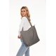 thumbnail image 5 of Tote bag de pana gris con cordón impermeable con cremallera, 5 of 5