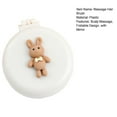 thumbnail image 3 of Pebbuoy Foldable Hair Brush with Mirror Soft Bristles Scalp Massage Cartoon Bowknot Bunny Portable Hair Detangling Styling Comb Hairdressing Tools, 3 of 6