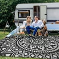 thumbnail image 4 of VUNATE Outdoor Rug 5x8 Patio Rug Clearance Plastic Waterproof Indoor Outdoor Mat for Picnic RV Porch Camping Reversible Lightweight Boho Outside Rug Black White, 4 of 7