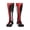 1 Black, variant on Women's Knee High Socks Thin Red Firefighter Line Axe Flag Pattern Outdoor Casual Tube Socks