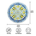 thumbnail image 3 of 15.4" Round Placemat Set of 1 Polyester Fabric Place Mats Non-Slip Dining Kitchen Table Mats for Kitchen Party Decor Lemons and Blossoms Pattern, 3 of 5