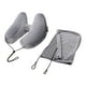 thumbnail image 3 of Almohada inflable de viaje para el cuello, funda desmontable con bolsa de almacenamiento de transporte, ergonómica con capucha, almacenamiento Gris, 3 of 9