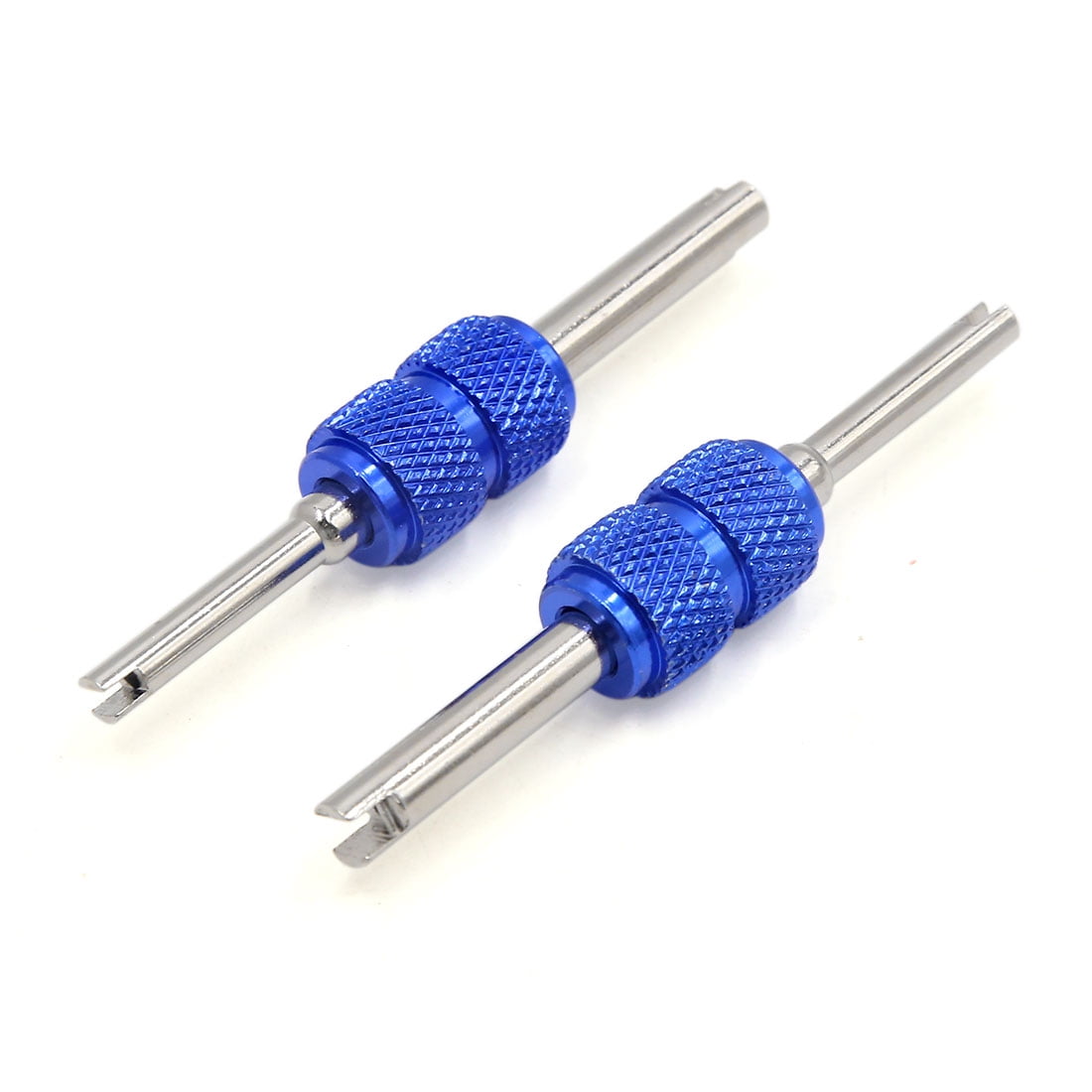 Car Blue Aluminum Alloy 2 Way Dual Head Tire Valve Stem Core Remover