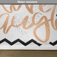 thumbnail image 6 of Ambesonne Live Laugh Love Place Mats Set of 4, Chevron Art, Standard Size, Black White and Peach, 6 of 6