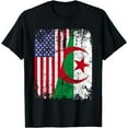 thumbnail image 2 of ALGERIAN ROOTS | Half American Flag | ALGERIA FLAG T-Shirt, 2 of 3