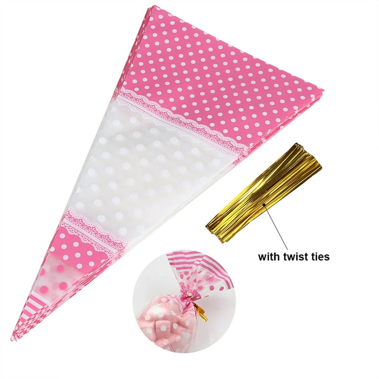 Cone Shaped Cellophane Favor Bags