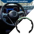 thumbnail image 3 of Funda para volante de cuero artificial PU ABS Protector de volante de automóvil 14.96" Negro Celeste 1 Pc, 3 of 6