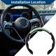 thumbnail image 3 of Funda para volante de cuero artificial PU ABS Protector de volante de automóvil 14.96" Negro Celeste 1 Pc, 3 of 6