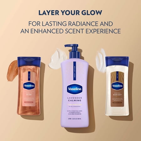 VASELINE LAVENDER CALMING LAVENDER CALMING BODY LOTION FOR DRY SKIN LOTION MADE WITH ULTRA-HYDRATING LIPIDS AND LAVENDER EXTRACT TO HEAL AND RESTORE DRY SKIN, 20.3 FL OZ
