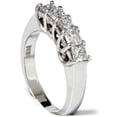 thumbnail image 2 of Pompeii 3/4 ct Princess Cut Diamond Wedding Ring 5-Stone Womens Stackable Band 14k Gold, 2 of 3