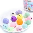 thumbnail image 2 of Jinsinto Squishies Squishy Toy 24pcs Party Favors for Kids Squishy Toy Kids Mini Kawaii squishies Mochi Stress Reliever Anxiety Toys Easter Basket Stuffers fillers with Storage Box, 2 of 7