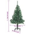 thumbnail image 3 of vidaXL Artificial Christmas Tree 150 LEDs & Flocked Snow 59.1", 3 of 7