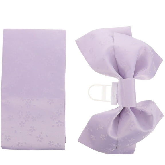 PAMINGONO 1Pack Traditional Kimono Style Bow Belt Women Japanese Accessories Violet 33.5x24cm Cloth