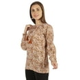 thumbnail image 3 of Moomaya Womens Printed Top Long Sleeve Ethnic Indian Cotton Tunic Shirt, 3 of 7