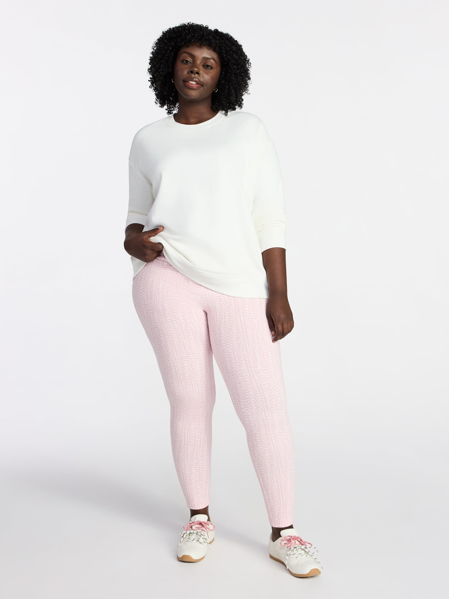 Terra & Sky Women's Plus High Waist Full Length Leggings, Sizes 0X-5X
