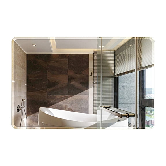 AUKTOPT 20'' x 28'' Frameless Bathroom Vanity Mirror, Rectangle Wall Mounted Mirror for Over Sink