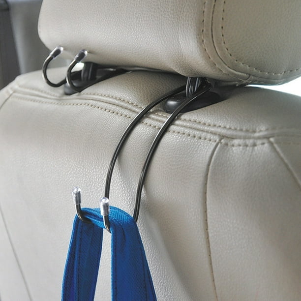Crochet de siège de voiture en acier inoxydable, appui-tête caché