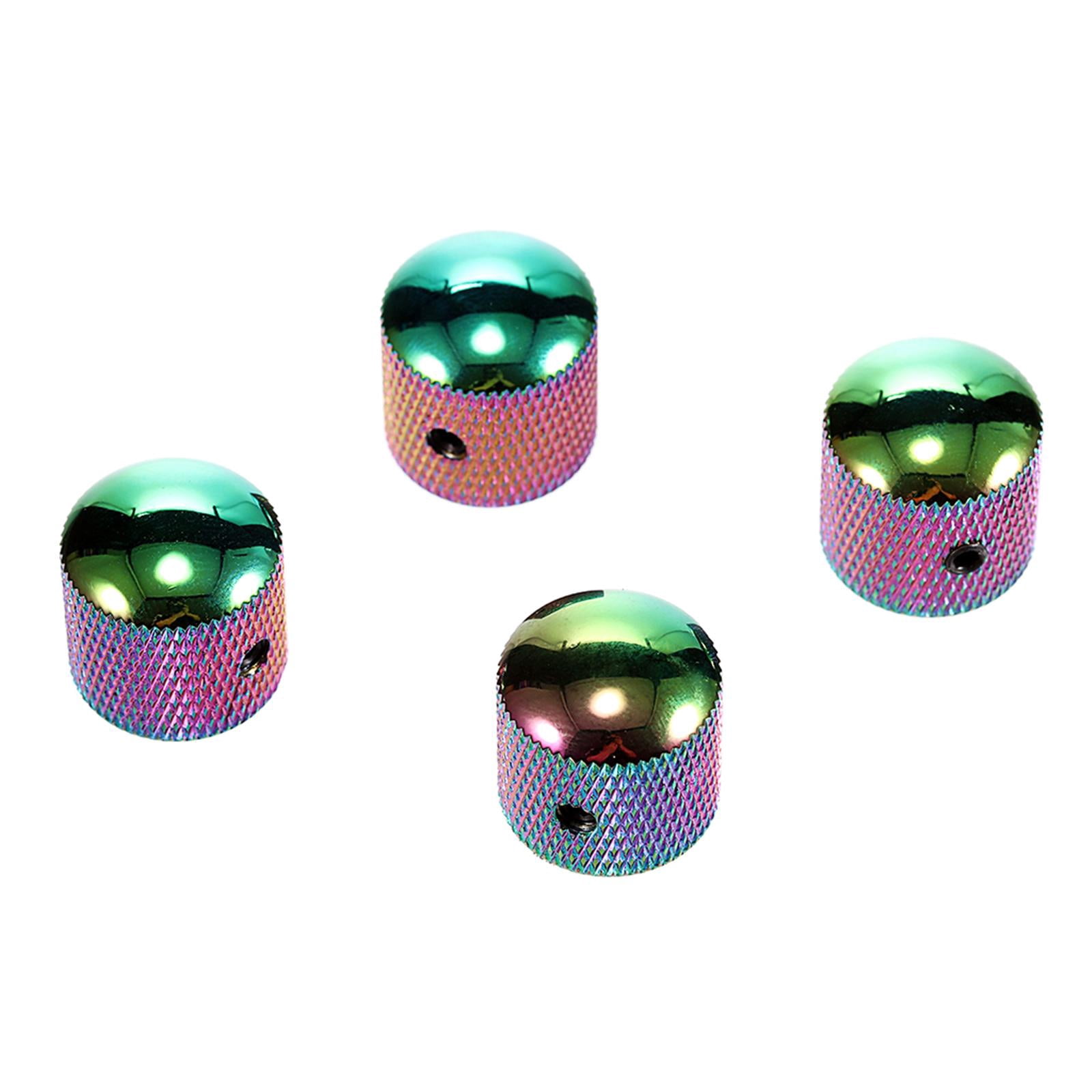 QccHieUs 4 Pieces Electric Guitar Bass Knobs Volume and Tone Control, Professional, Metal