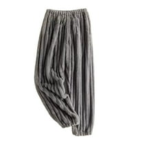 Mlzmgr Pajama Pants for Men Elastic Waist Flannel Fleece Warm Soft Pants Sleep Homeweqr Casual Pants S-3XL