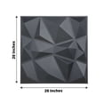 thumbnail image 3 of Efavormart 12 Pack | 20"X20" Matte Black 3D Diamond Textured Stick On Wall Panels, PVC Waterproof Wall Tiles, 3 of 5