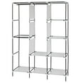 thumbnail image 3 of Wangbujianwang 71" Tall Freestanding Closet Organzier Clothes Garment Rack with Storage Shelves & 3 Hanging Rods (Black), 3 of 12