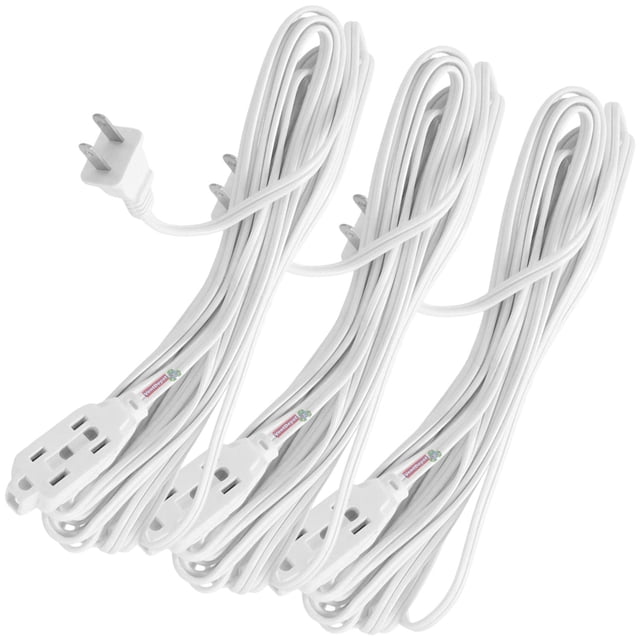 Multicontacto Interiores VoltReach06 3Pzas 3x6m 16 AWG 3 Contactos 127V 7A ABS/Cobre Blanco.