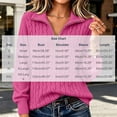 thumbnail image 6 of Klisyaur Womens Cable Knit Sweaters Long Sleeve Collared Zip Up Pullover Tops Loose Comfy Casual Warm Fall Winter Sweater, 6 of 6