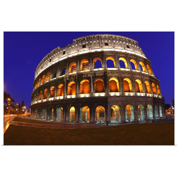 Great BIG Canvas | Rolled Carson Ganci Poster Print entitled The Colosseum In Rome, Italy