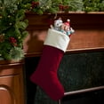 thumbnail image 4 of Haute Decor Hangright™ Deluxe Christmas Stocking, Dark Red and White -    Size: 4 Pack, 4 of 8