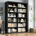 thumbnail image 2 of Rresyet 71.8" L *47.2“W Wooden Bookcase and Bookshelf – Extra Large Bookshelf with Double Storage, Elegant Design for Living Room, Office, and Apartment, 2 of 7