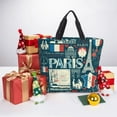 thumbnail image 6 of Fuzoiu France and Paris Print Durable Tote Bag,Shoulder Bag with Zipper Closure,Casual Tote's Handbag,for Daily Use, Shopping, School, Work, 6 of 7