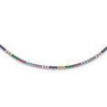 thumbnail image 1 of FB Jewels Sterling Silver Rhodium-plated Colorful CZ w/ 3in ext Choker, 1 of 3